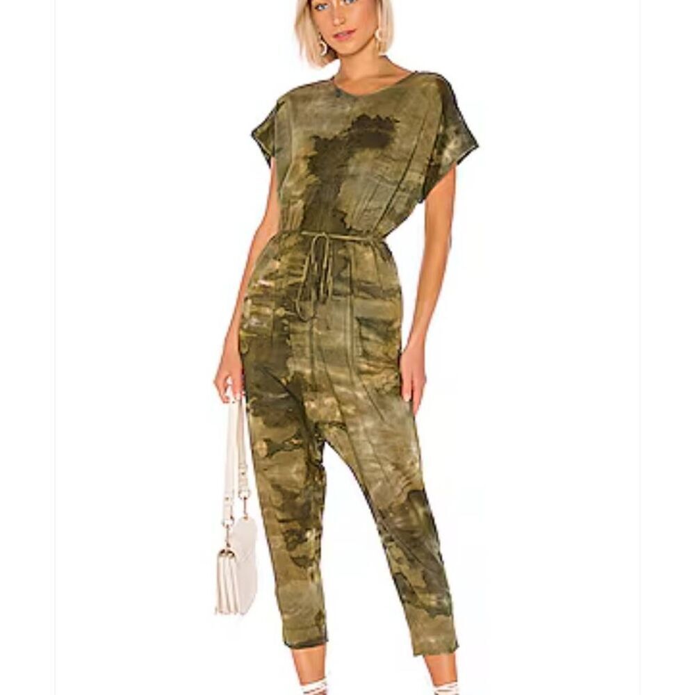 Raquel Allegra Tie Dye Jumpsuit in Army Tie Dye sz 2 (US L)